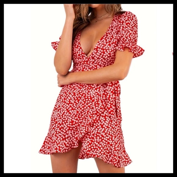 BOUTIQUE Classic Wrap Dress Floral - Picture 4 of 7